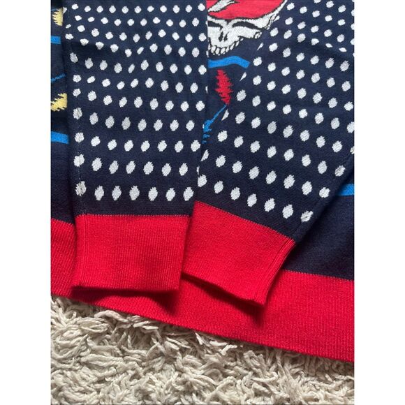 Section 119 X Grateful Dead Steal Your Face Mens L Ugly Christmas Sweater EUC - Picture 13 of 14
